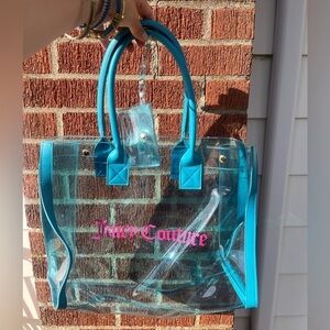 Juicy Couture Blue Transparent Tote Bag